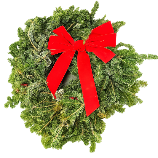 Fraser Fir Wreath Decorated - 22"